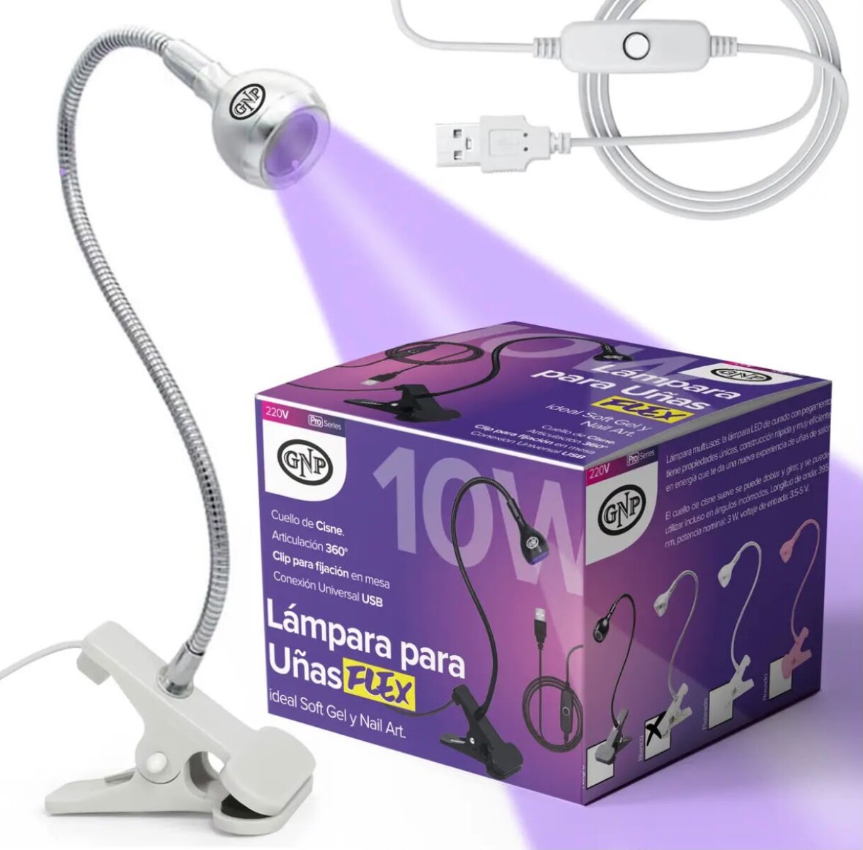 Lampara Para Uñas Flex 10 Watts GNP 