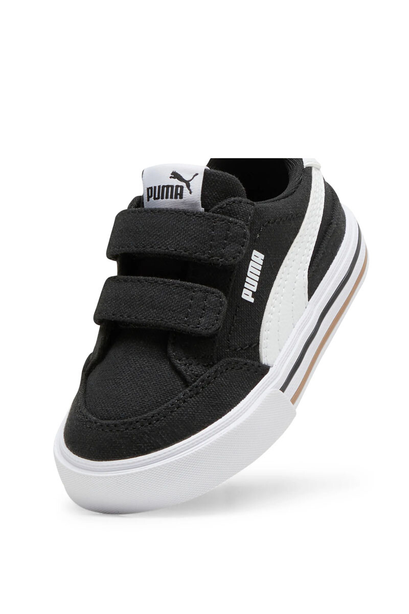 Champion Puma niños Court Classic Vulc Velcros Negro