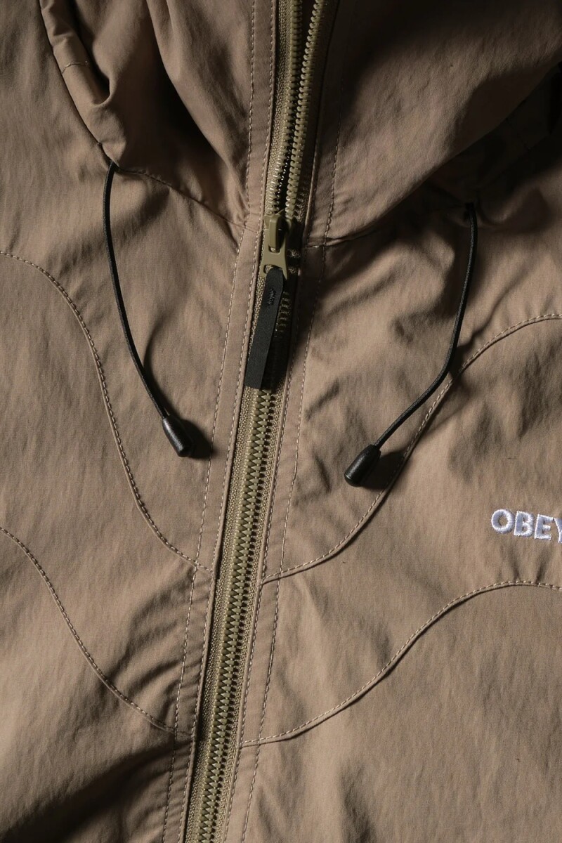 OBEY SOTA SHELL JACKET Marron