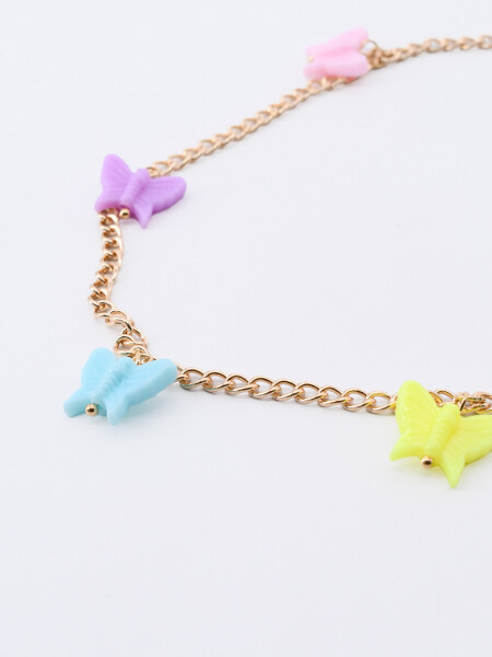 COLLAR MARIPOSAS DORADO