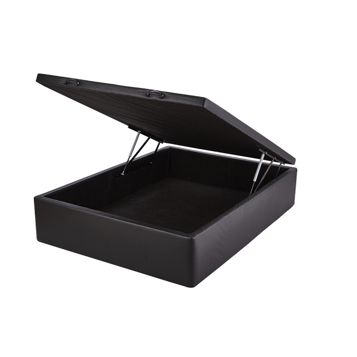 Box Baúl Eco Cuero Negro - 2 Plazas 138 x 188 x 45 