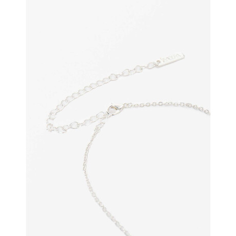 Collar Corto De Corazones Con Cubic Zirconia Plateado