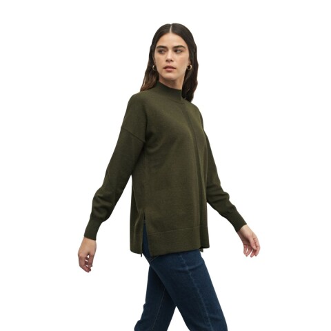 POLERA LEANDRA S-XL VERDE OSCU