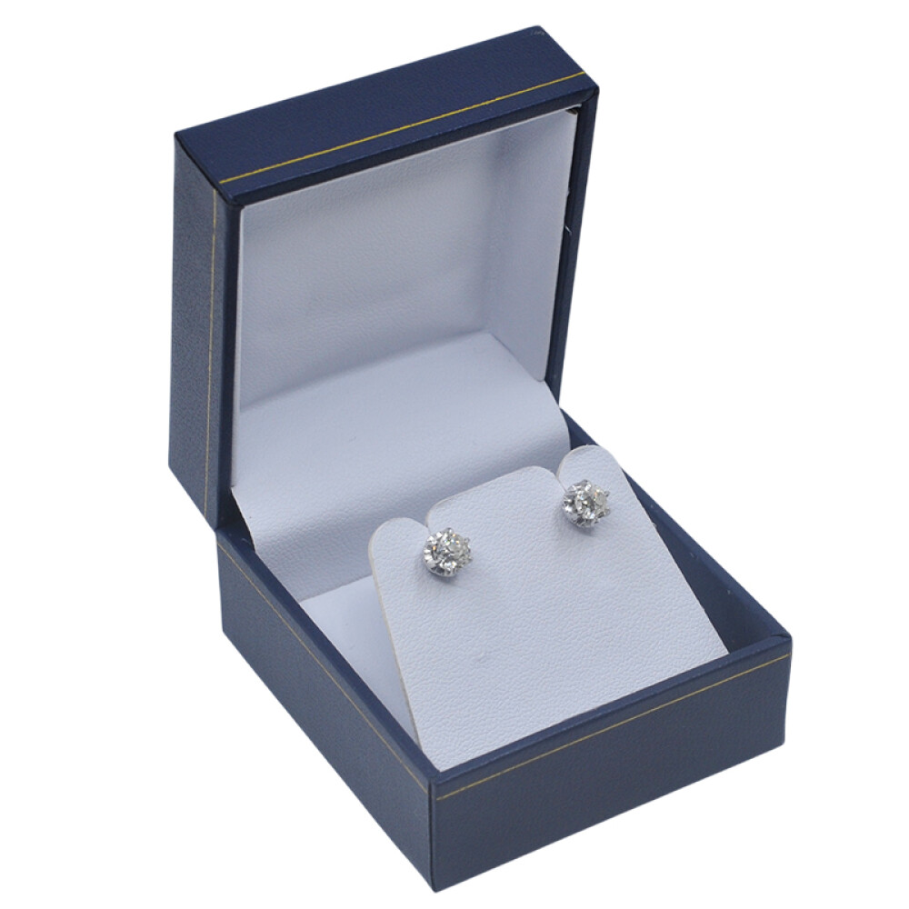 Caravanas oro 18k blanco y brillantes Caravanas oro 18k blanco y brillantes
