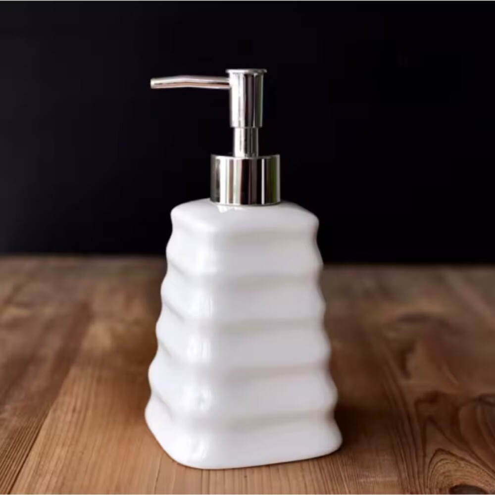 Dispensador de jabón Corrugado blanco Dispensador De Jabón Corrugado Blanco