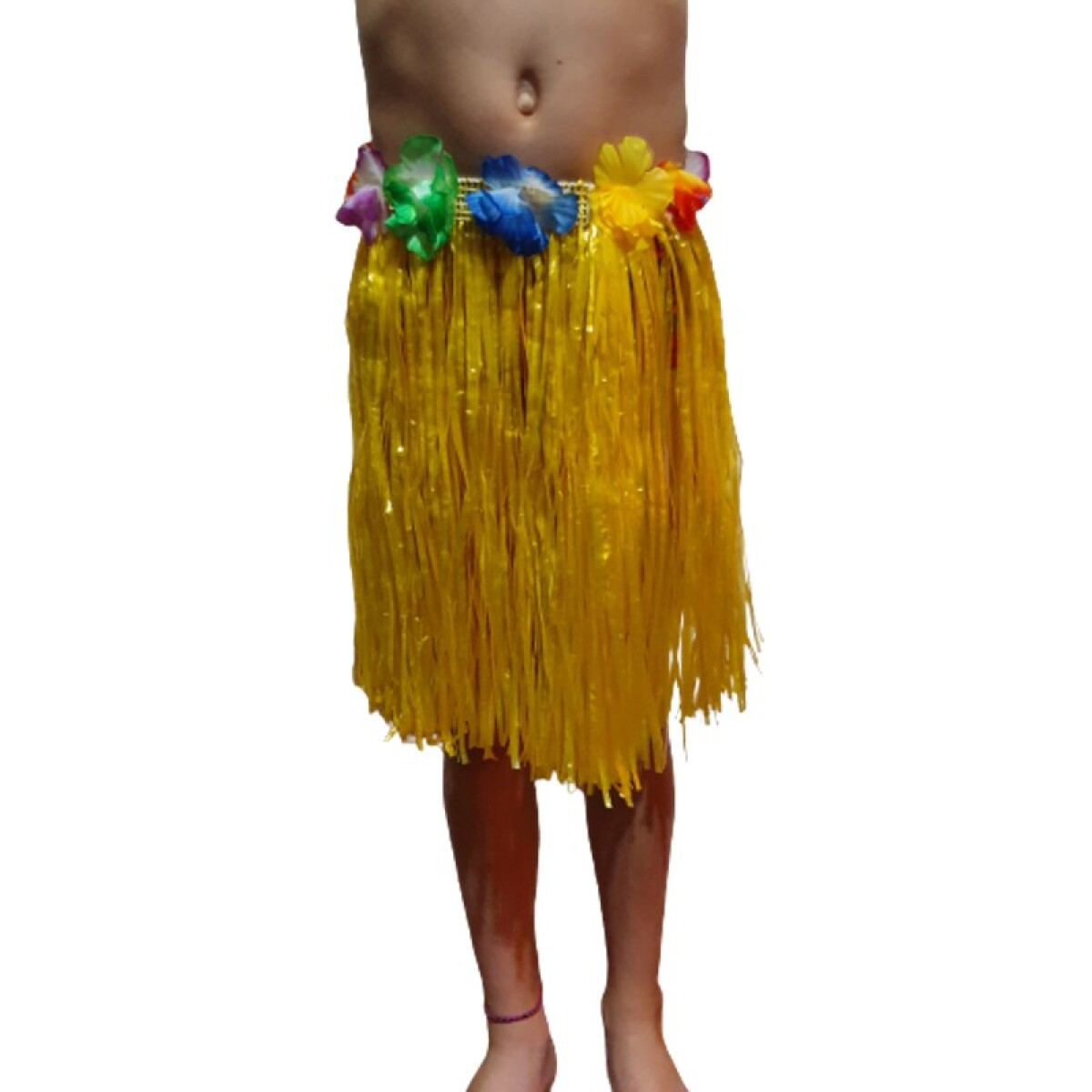 Pollera Hawaina 40cm - Amarillo 