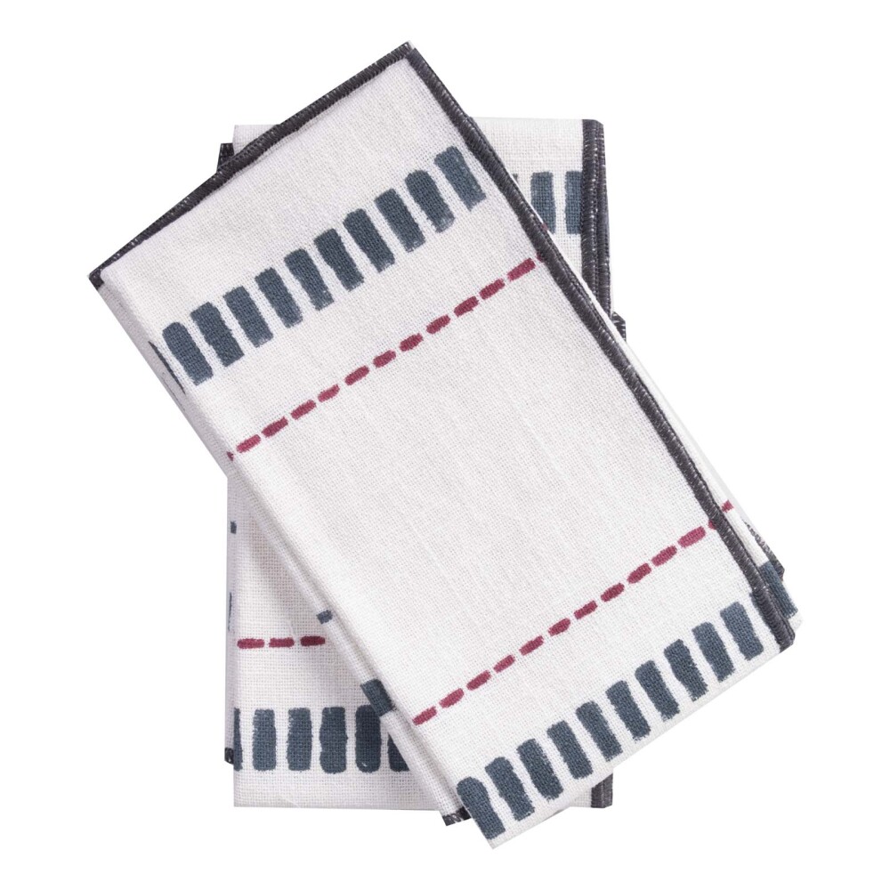 SET DE 2 REPASADORES PALEO LINO-Y-ALGODON MULTICOLOR