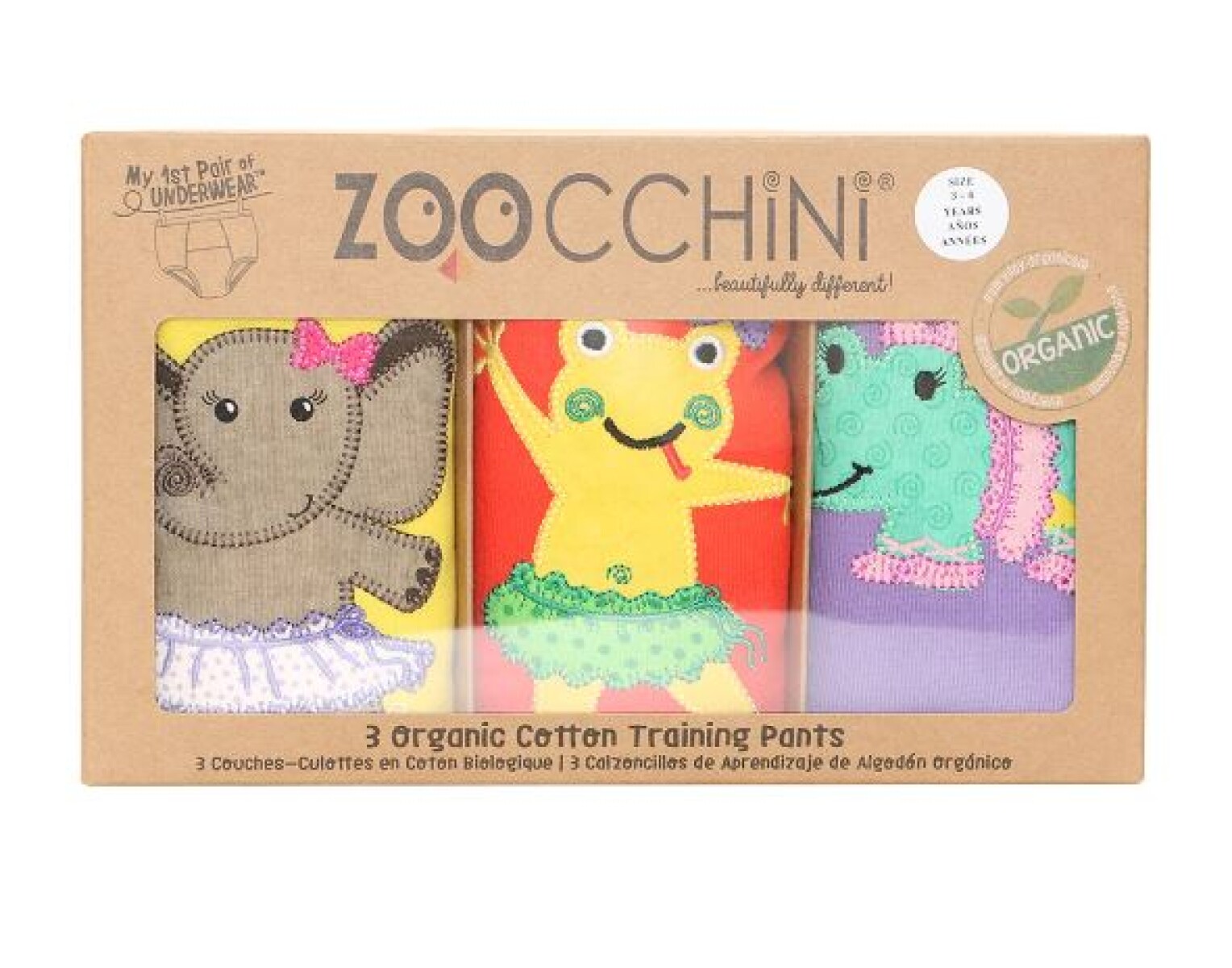 Set x3 de bombachas absorbentes 3-4 años 