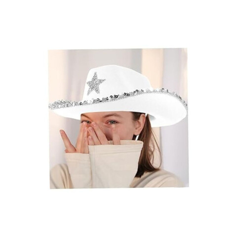 Gorro Cowboy con Estrella Blanco
