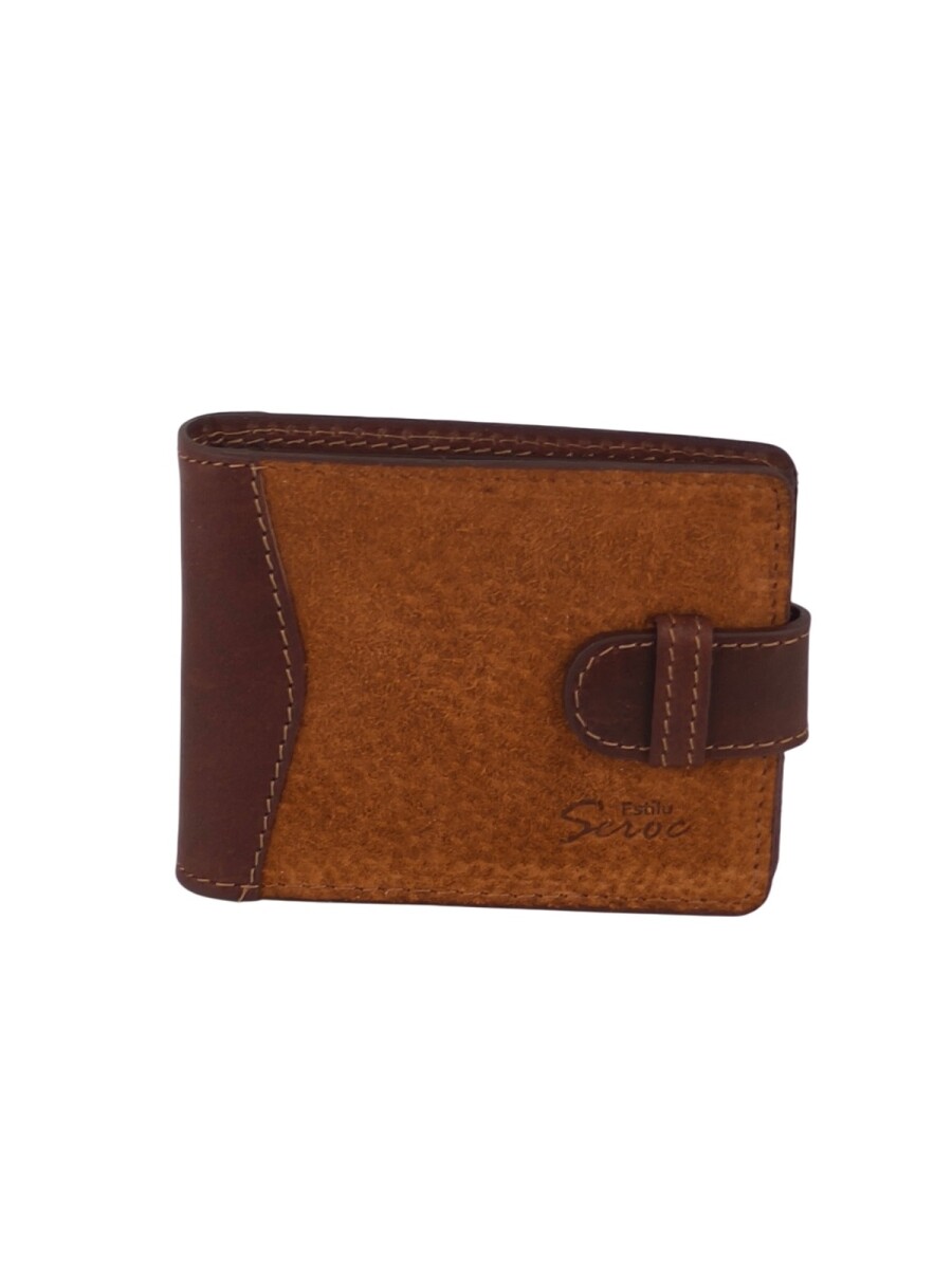 Billetera de cuero - Oxido c/Marrón 