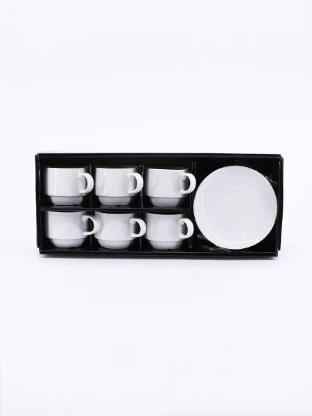 TAZAS CAFÉ CLASIC SET BLANCO
