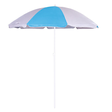 Sombrilla Playa 1,80m FPS 70 Articulable MOR Con Funda Acero Blanco/celeste