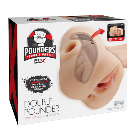 Masturbador Vibrador Double Pounder Squeeze Stroker Masturbador Vibrador Double Pounder Squeeze Stroker