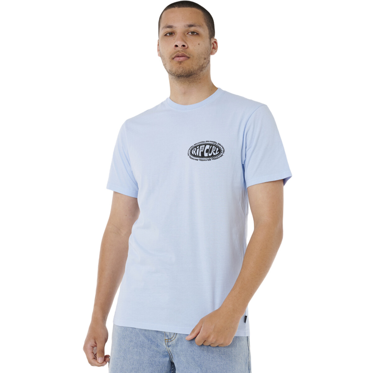 Remera Rip Curl Raw Energy De Oval Tee - Celeste 