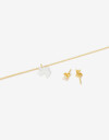 Bijouterie Set Exclusive Edition Set Aros Pasantes Y Cadena Plata 925 - Dorado