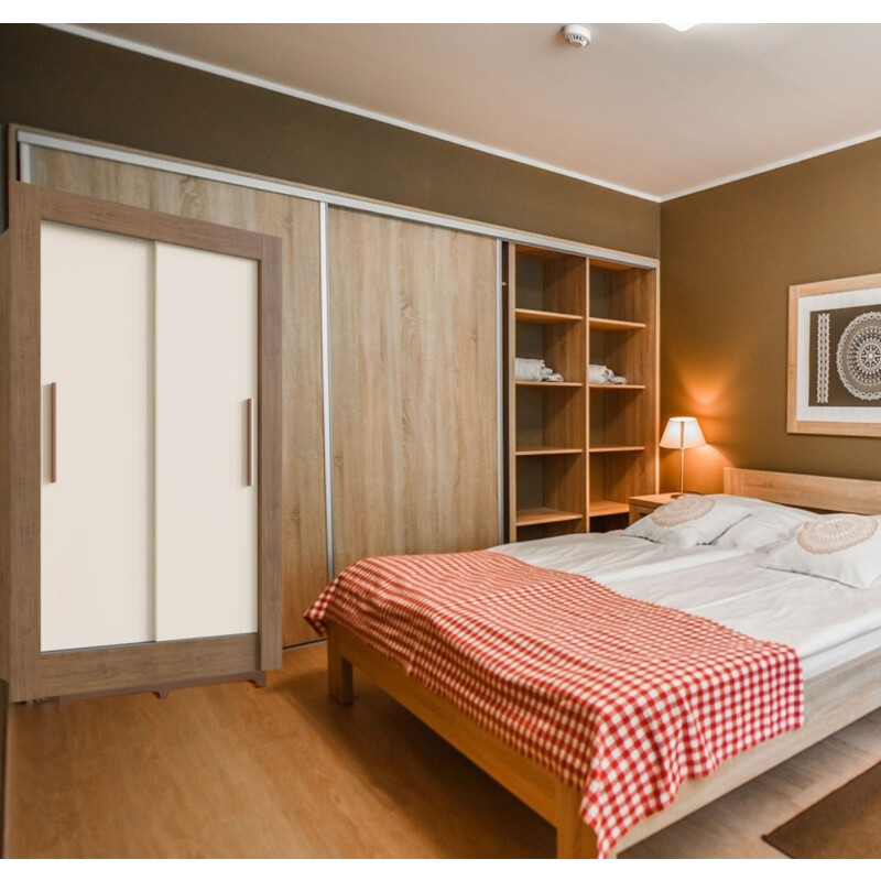 Ropero Placard 2 Puertas Corredizas Dormitorio Marrón