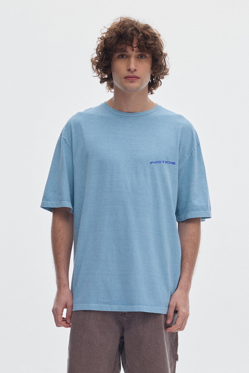 T-shirt Koi Graphic - Light Blue 