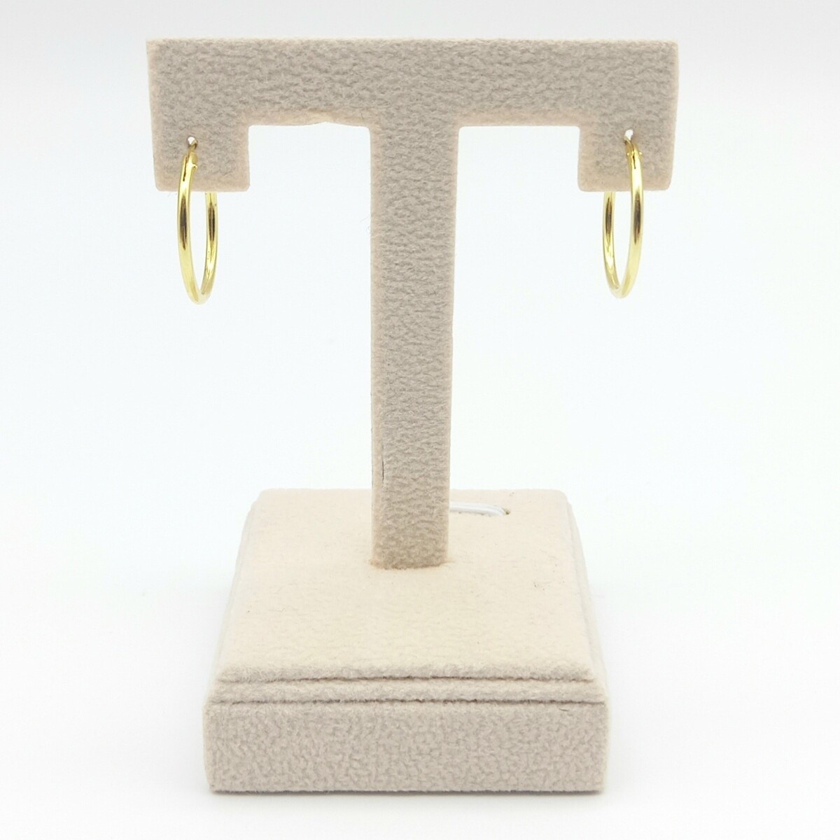 Par de aros de plata 925 con baño de oro, PORTEÑOS. 