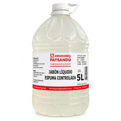Jabón Líquido Espuma Controlada 5 L