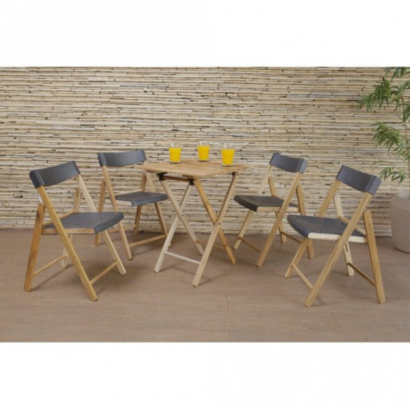 Silla plegable grafito mixta "POTENZA" -TRAMONTINA TB7082