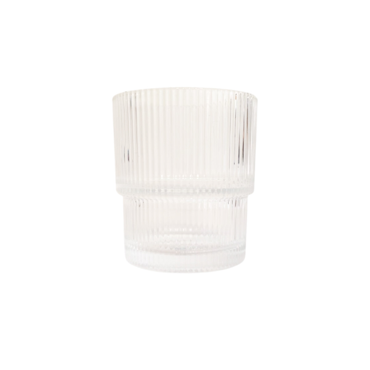 Vaso de Vidrio con Base Ancha 