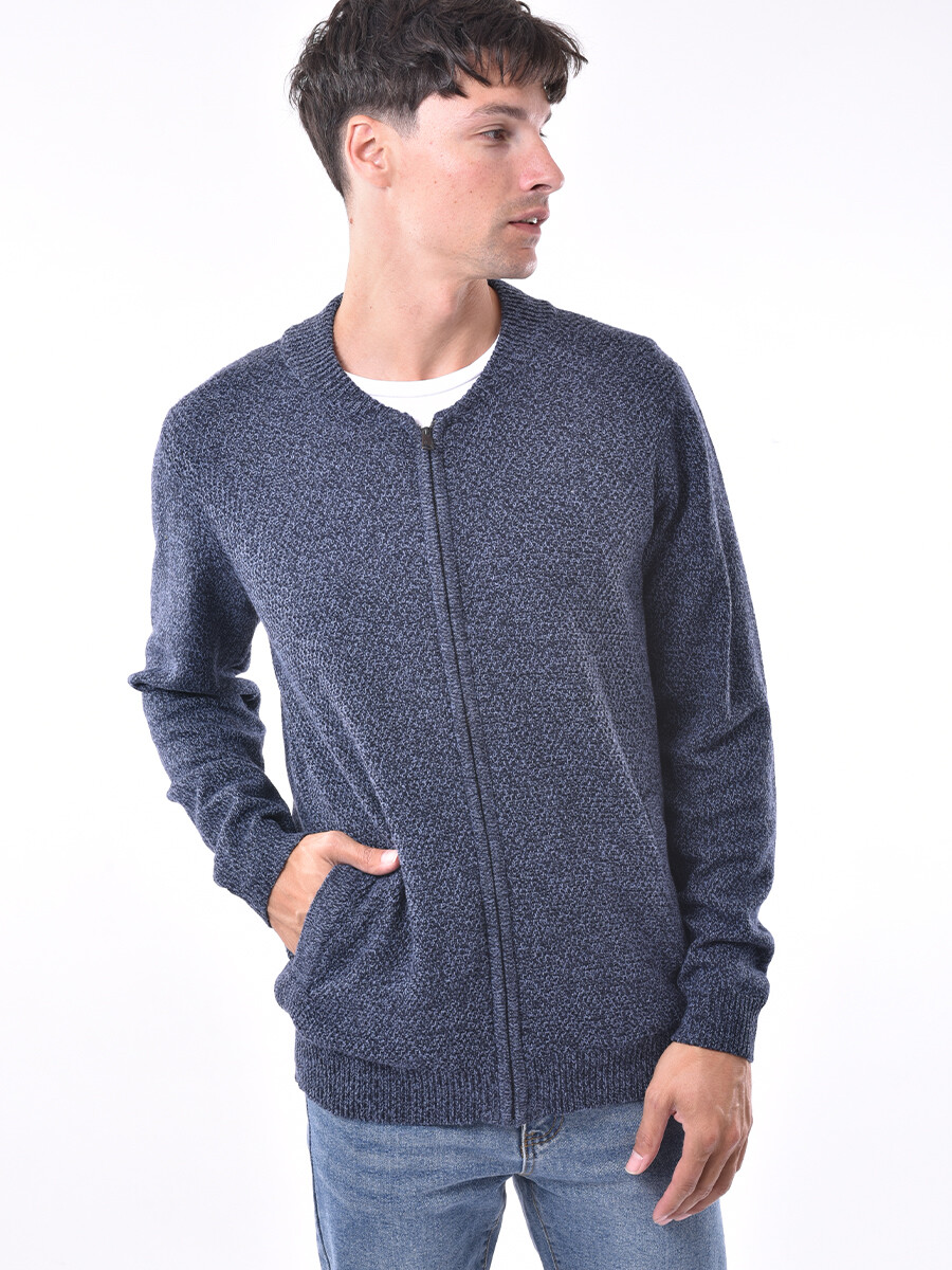 CAMPERA TEJIDA ANDROS - AZUL MELANGE 