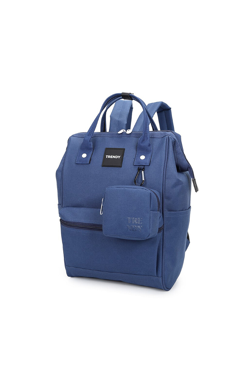 Mochila multicierres con modero - Azul 