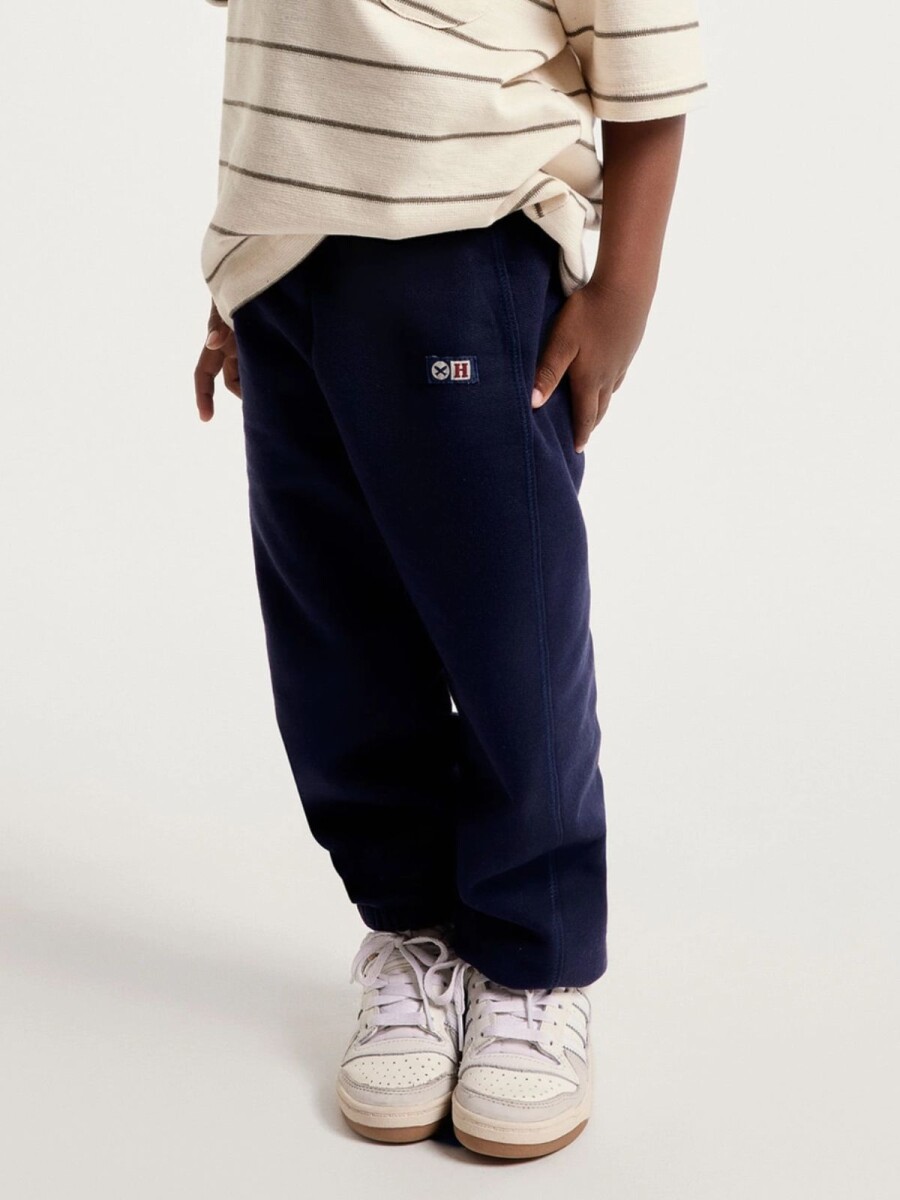 PANTALÓN BABUCHA INFANTIL CON PUÑO ELASTIZADO - AZUL 