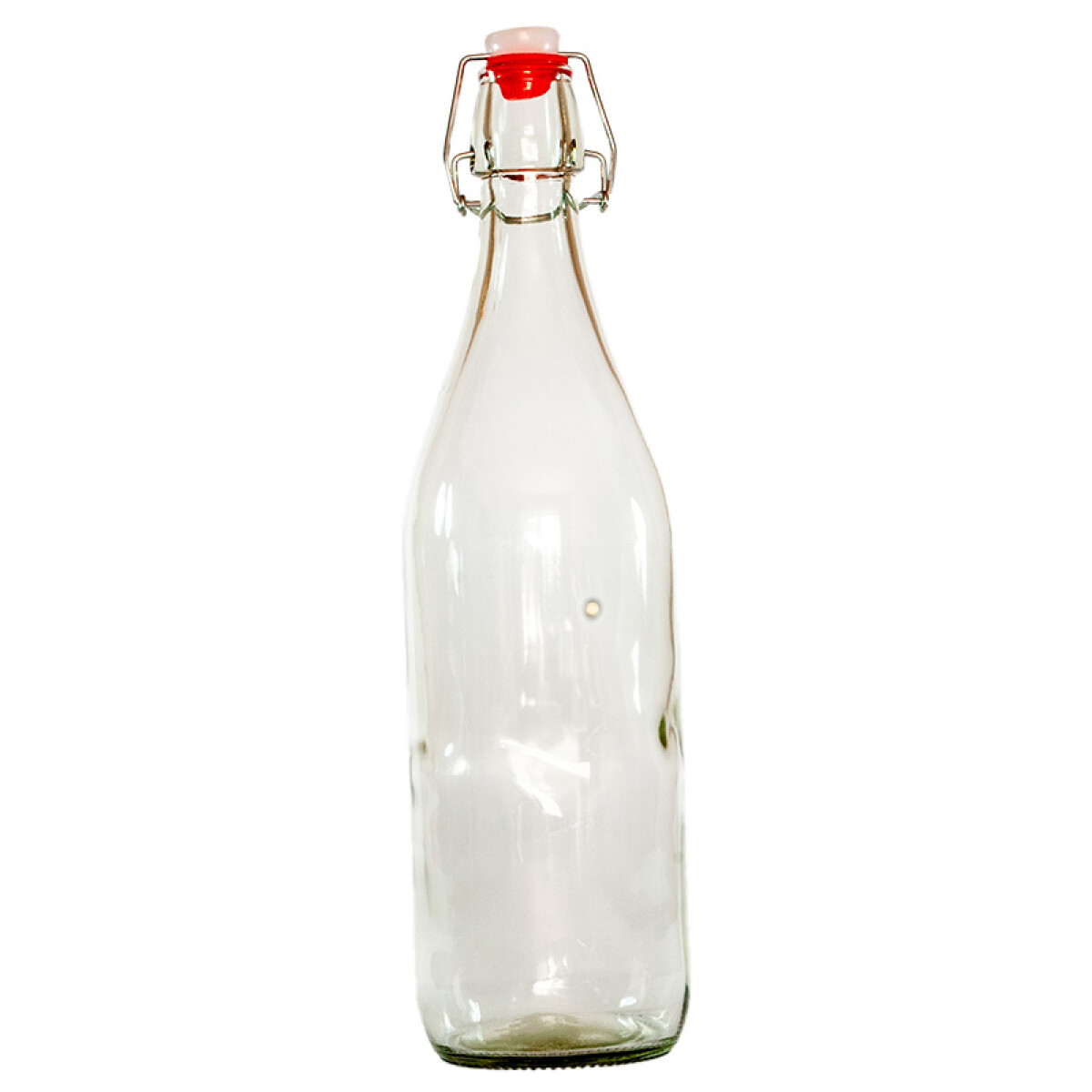 Botella De Vidrio LISA con Tapon 1lt 