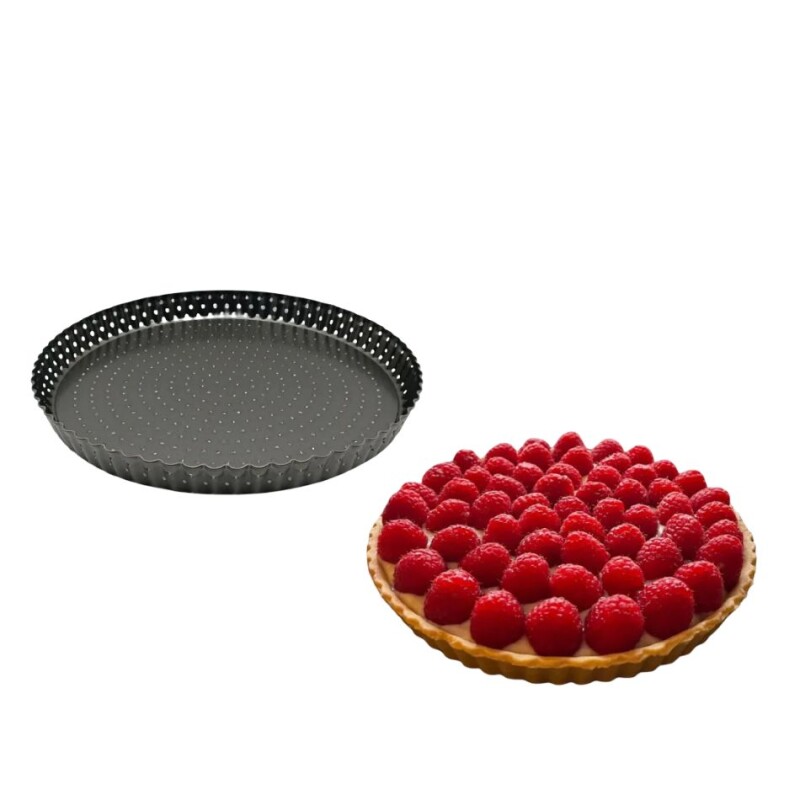 TARTERA PERFORADA ACERO CARBONO FONDO REMOVIBLE 30 cms TARTERA PERFORADA ACERO CARBONO FONDO REMOVIBLE 30 cms
