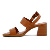 Darkness Sandalia Casual Capellada Cuero Suela Sintetica Taco Bajo Marron Claro