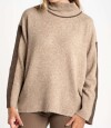 Polera Combinada Beige Melange