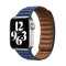Correa cuero dos tonos apple watch 42mm/44mm/45mm/49mm devia elegant Midnight blue