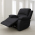 Sofá Sillón Poltrona Reclinable Masajeador Calor Electrico Color Negro Tela