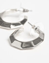 Aros Argollas Metal Argollas De Metal Plateado - Plateado