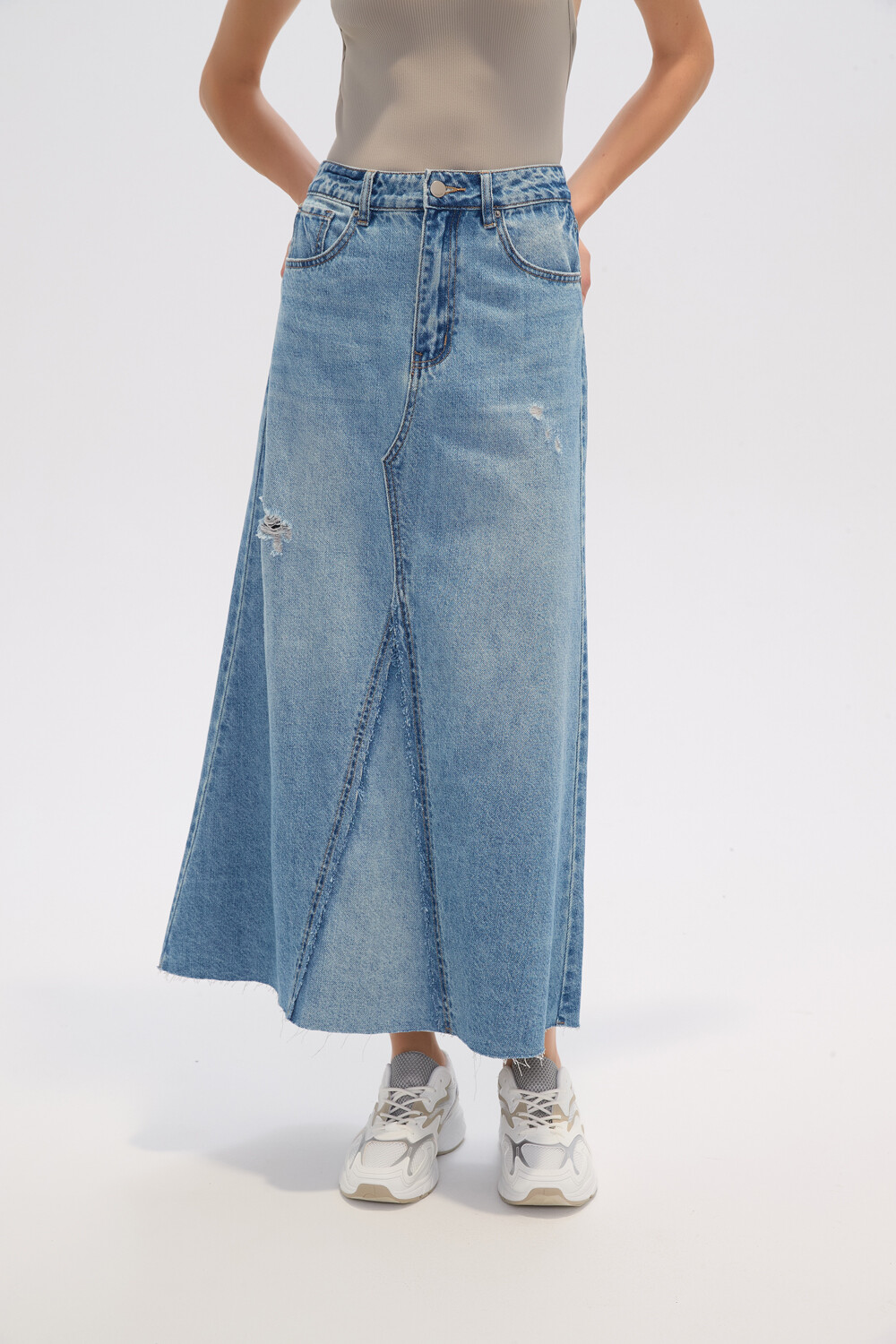 Falda Poscal Azul Claro