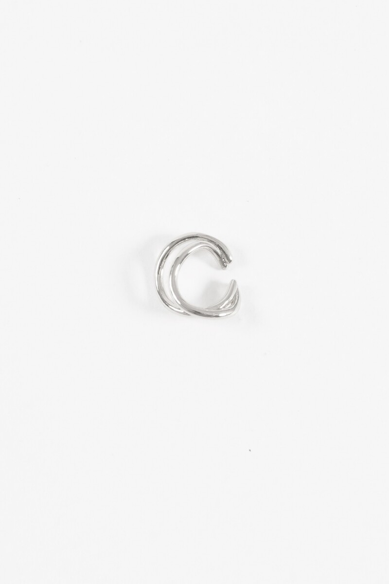 Earcuff wavy plateado