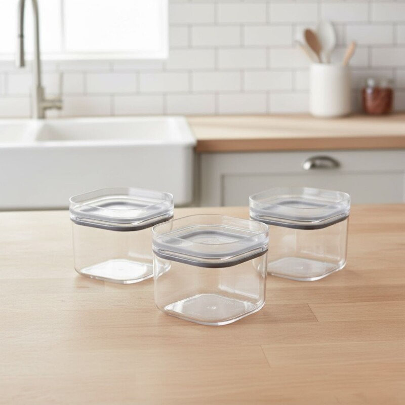 Set x3 Pote hermético 450ml TRANSPARENTE