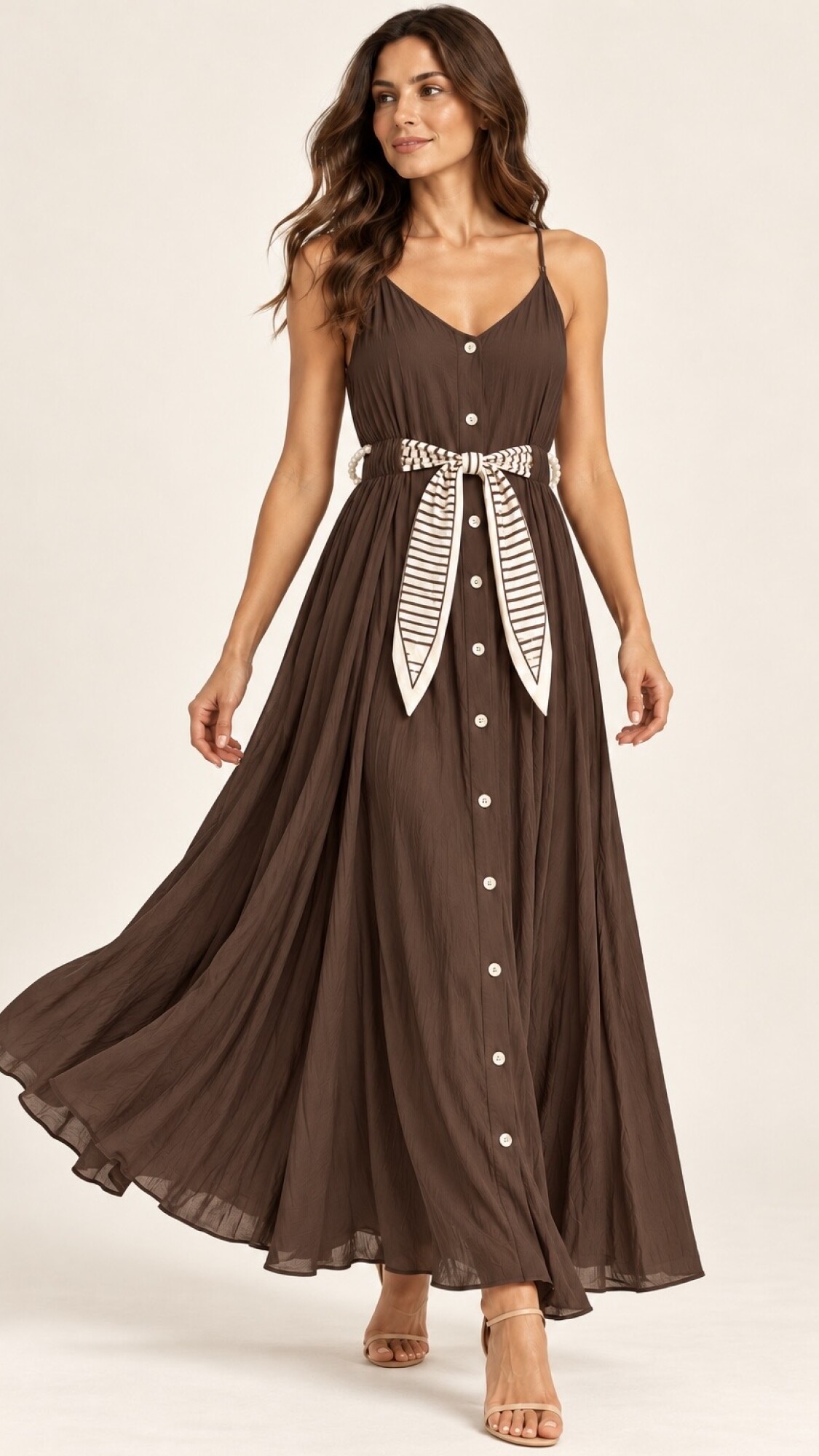 VESTIDO LIZET MARRÓN