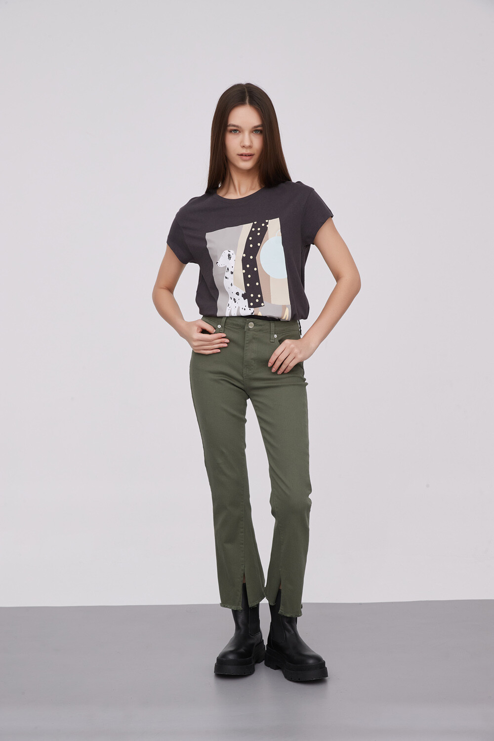 Pantalon Brindisi Verde Seco