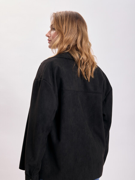Sobrecamisa antelina Negro