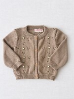 Saco calado flores beige Saco calado flores beige