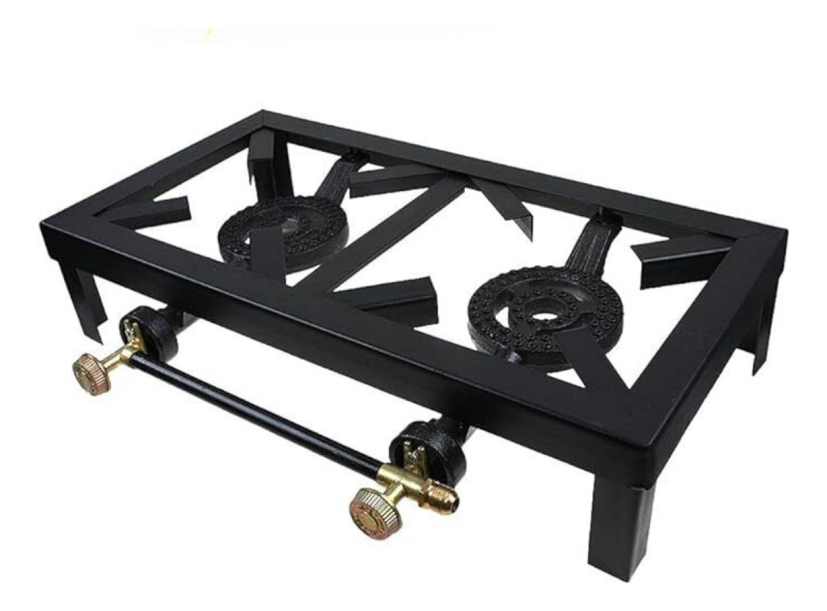 Anafe A Gas Cocina Portatil Negro 2 Hornallas Hogar Camping 