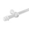 Barrote cortina de metal 1,5 m + 2 Soportes BLANCO