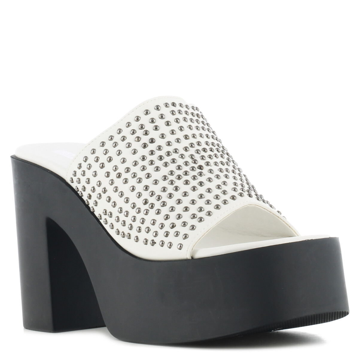 Sandalia EDINA con plataforma y tachas MissCarol - White/Black - MissCarol  - 146.W20911264 — Miss Carol