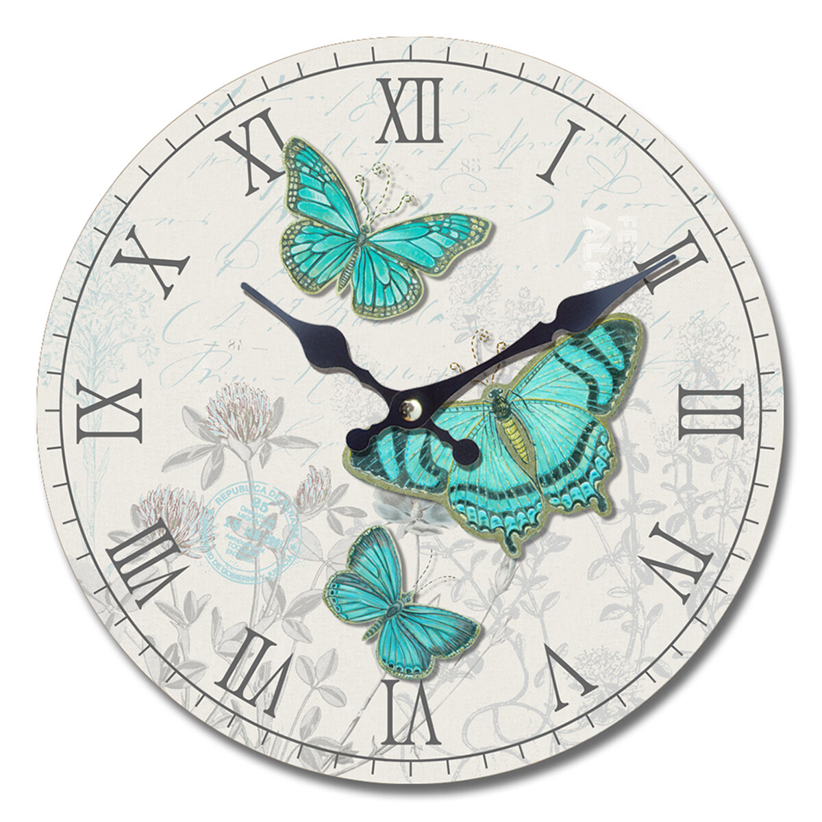 Reloj de pared mdf D28,8x3,5 cm - MARIPOSAS 