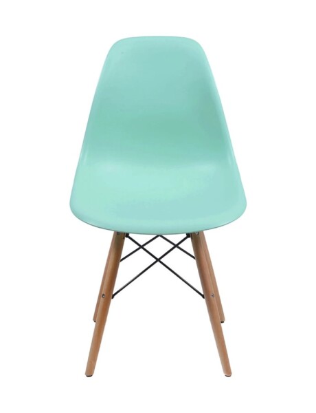 SILLA EAMES COMEDOR CON BASE EN MADERA VERDE AGUA SILLA EAMES COMEDOR CON BASE EN MADERA VERDE AGUA