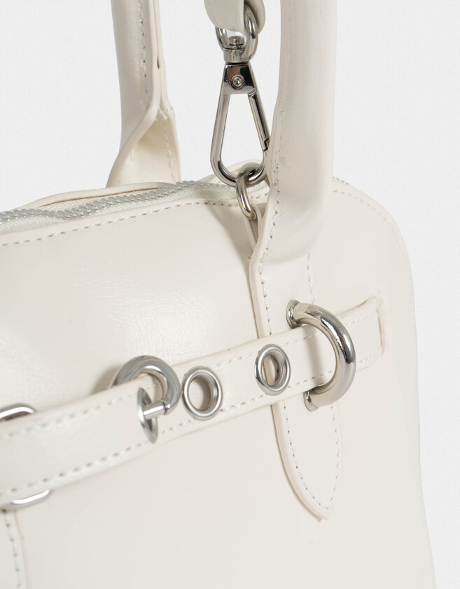 Bowling Tendencia Cartera Bowling Con Arandelas - Blanco Crudo