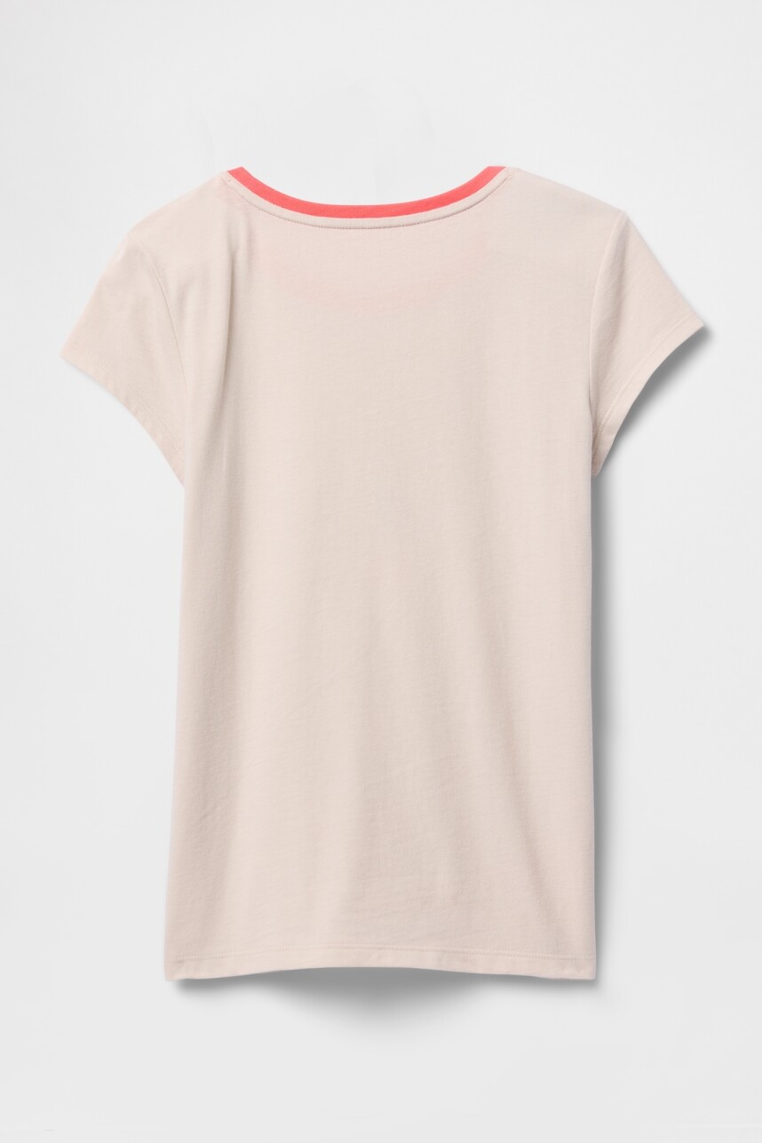 Remera Logo Gap Niña Oyster 083
