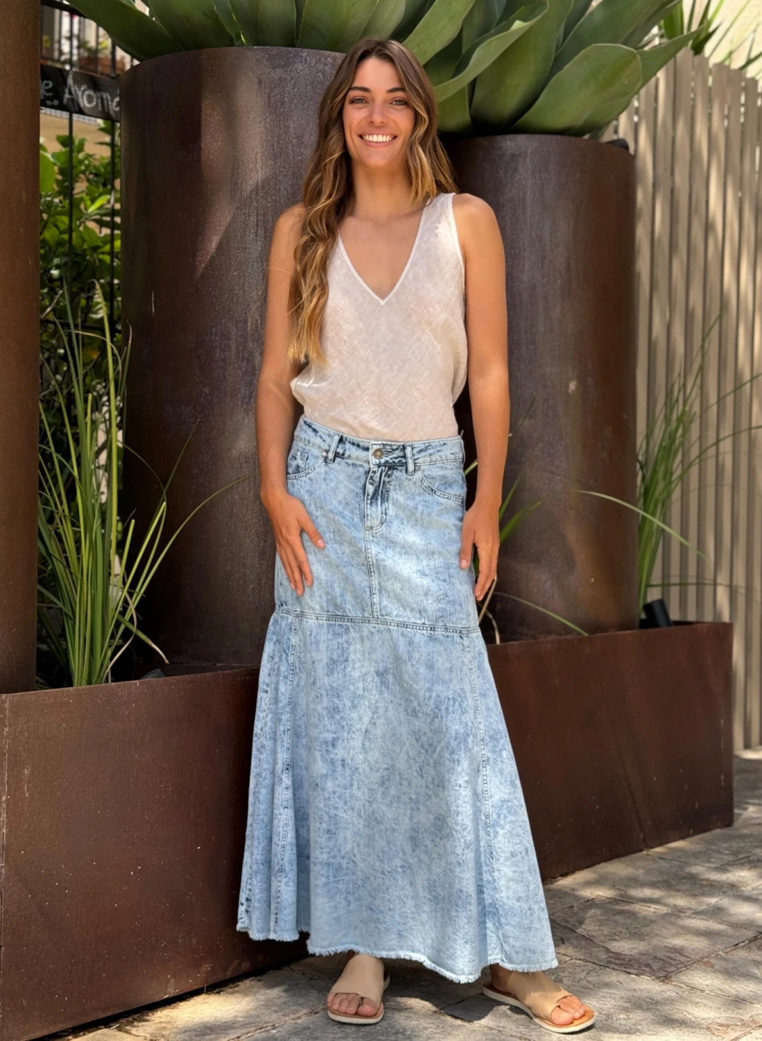POLLERA JACINTA azul m